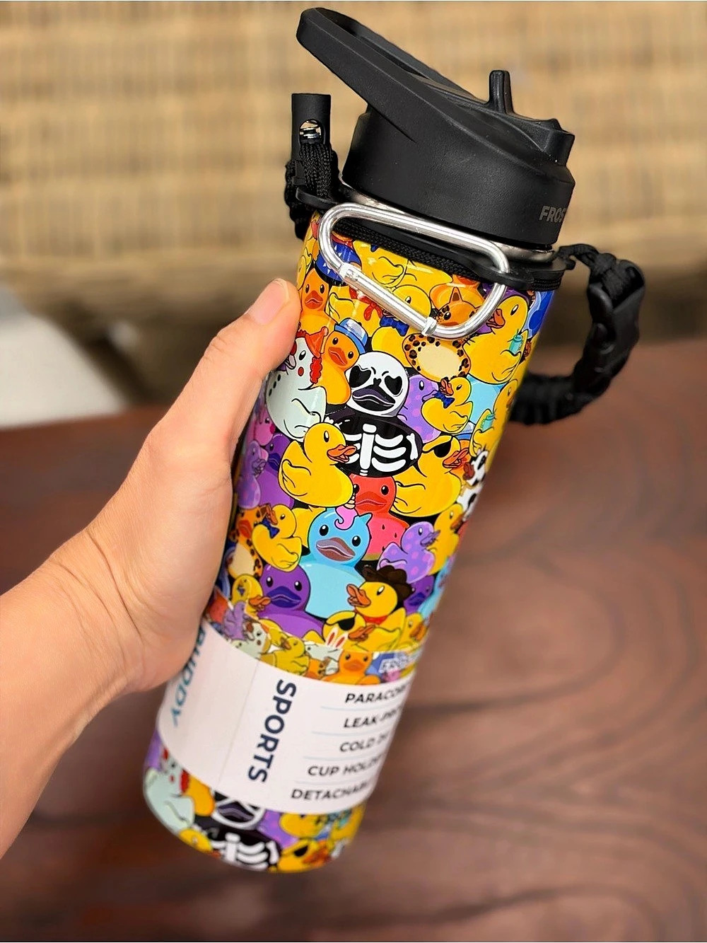 Frostbuddy Sports Water Bottle - Cute Duck Design